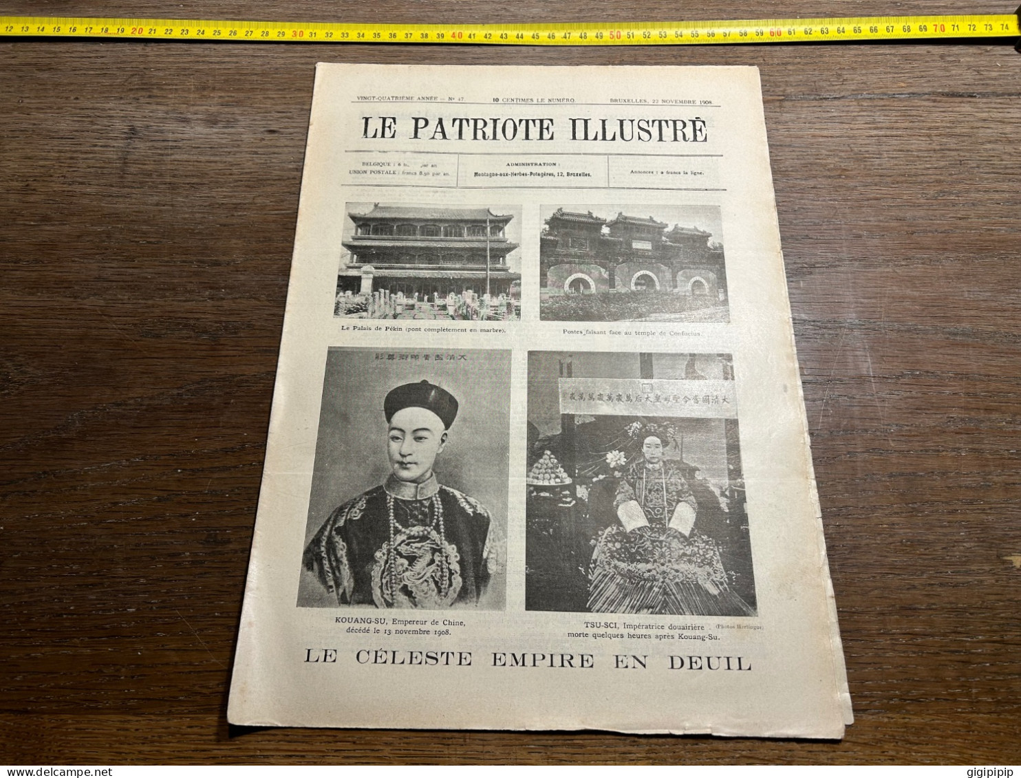 REVUE Patriote Illustré 1908 CÉLESTE EMPIRE EN DEUIL KOUANG-SU, Empereur De Chine TSU-SCI - Magazines - Before 1900