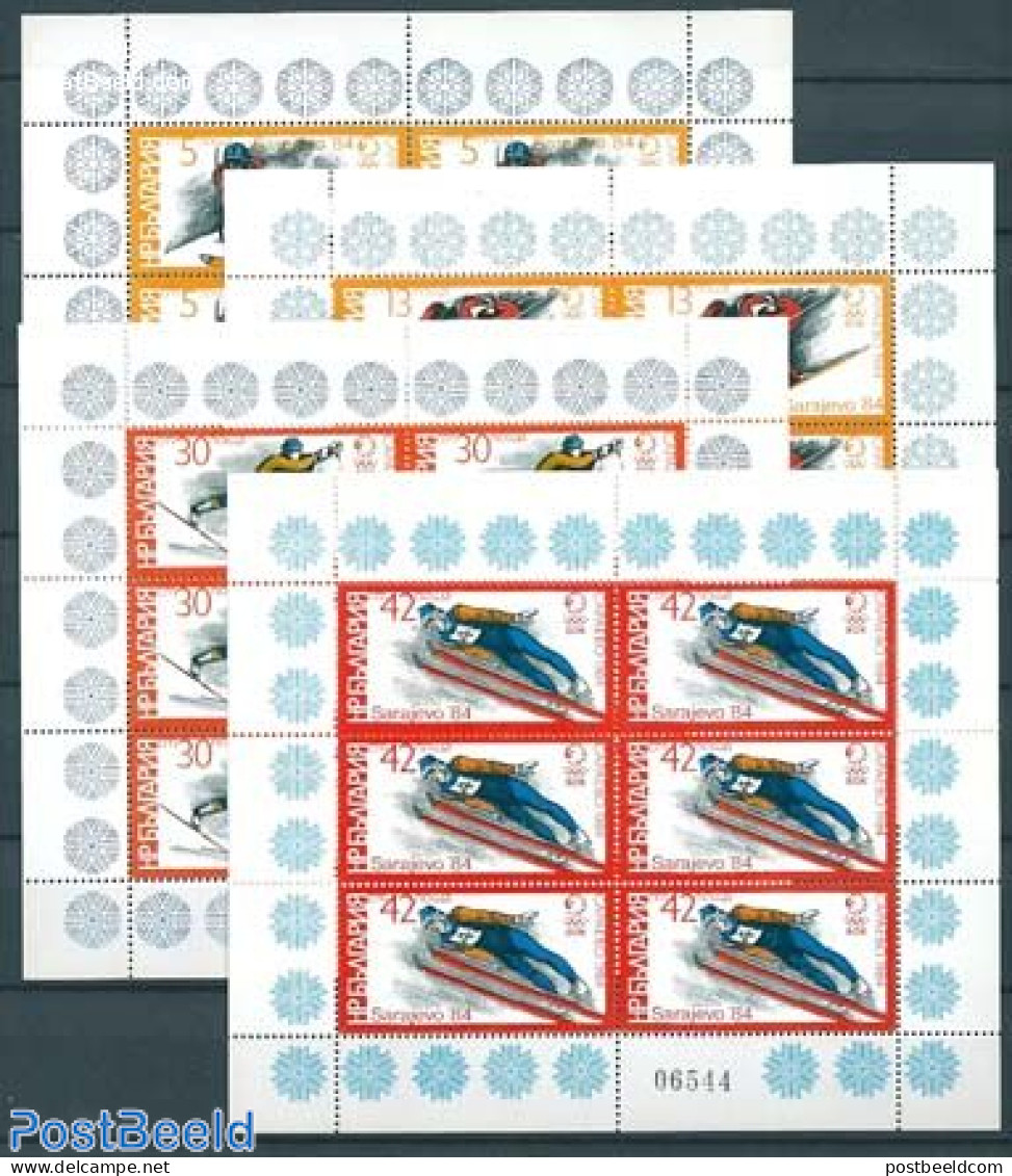 Bulgaria 1983 Olympic Winter Games 4 M/ss, Mint NH, Sport - Olympic Winter Games - Skiing - Unused Stamps