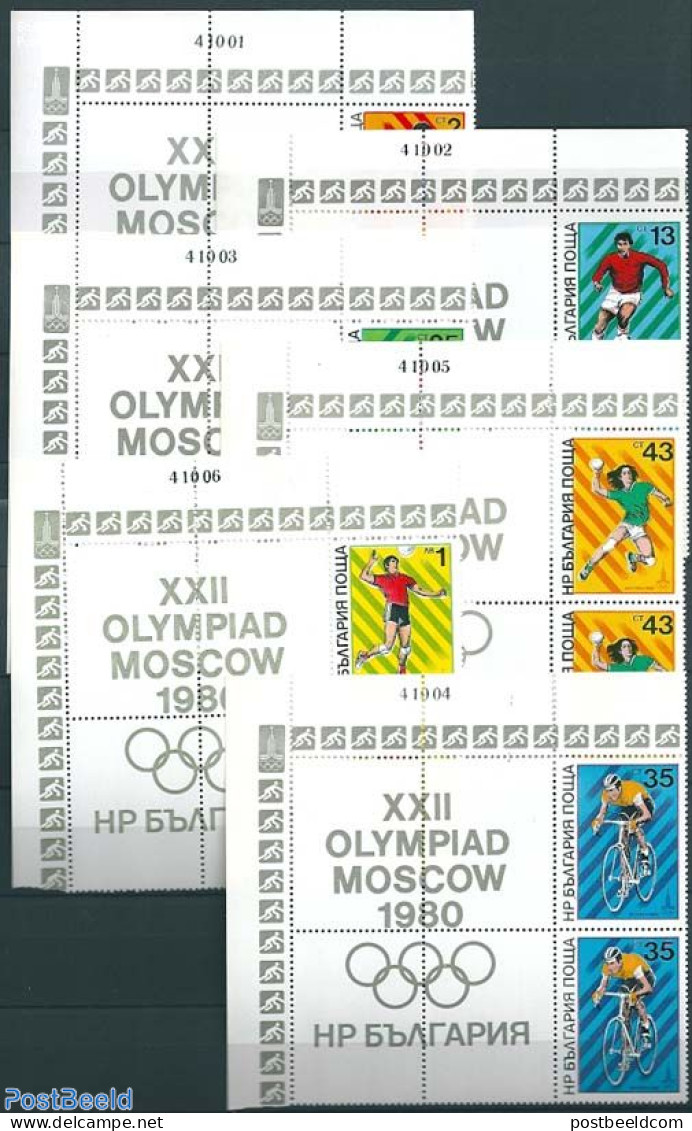 Bulgaria 1980 Olympiic Games 2x6w+tabs, Mint NH, Sport - Ongebruikt