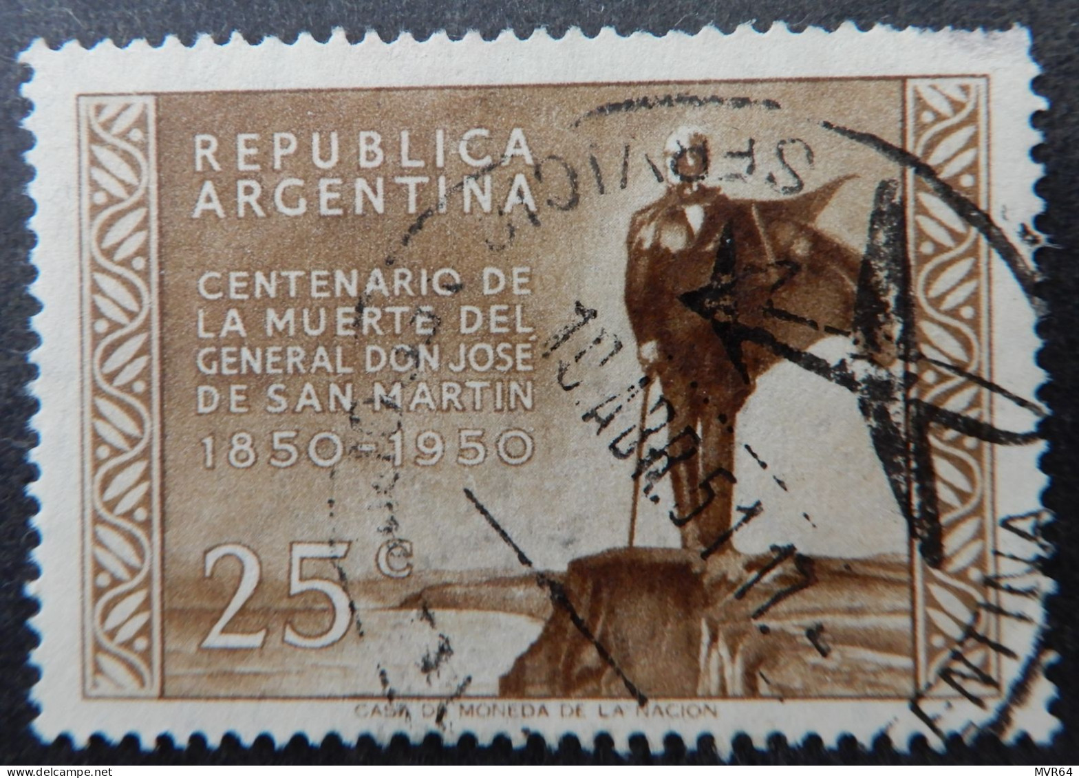 Argentinië Argentinia 1950 (1) The 100th An.  Of The Death Of San Martin - Used Stamps