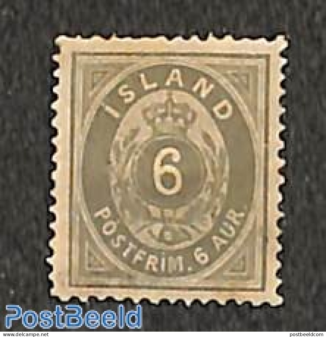 Iceland 1876 6A, Perf. 14:13.5, Stamp Out Of Set, Unused (hinged) - Unused Stamps