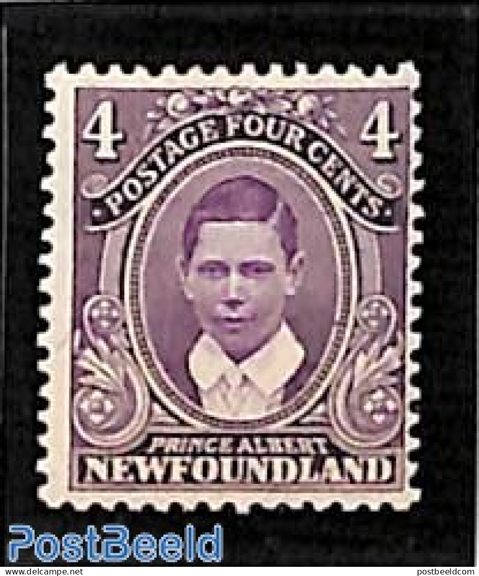 Newfoundland 1911 4c, Stamp Out Of Set, Unused (hinged), History - Kings & Queens (Royalty) - Königshäuser, Adel