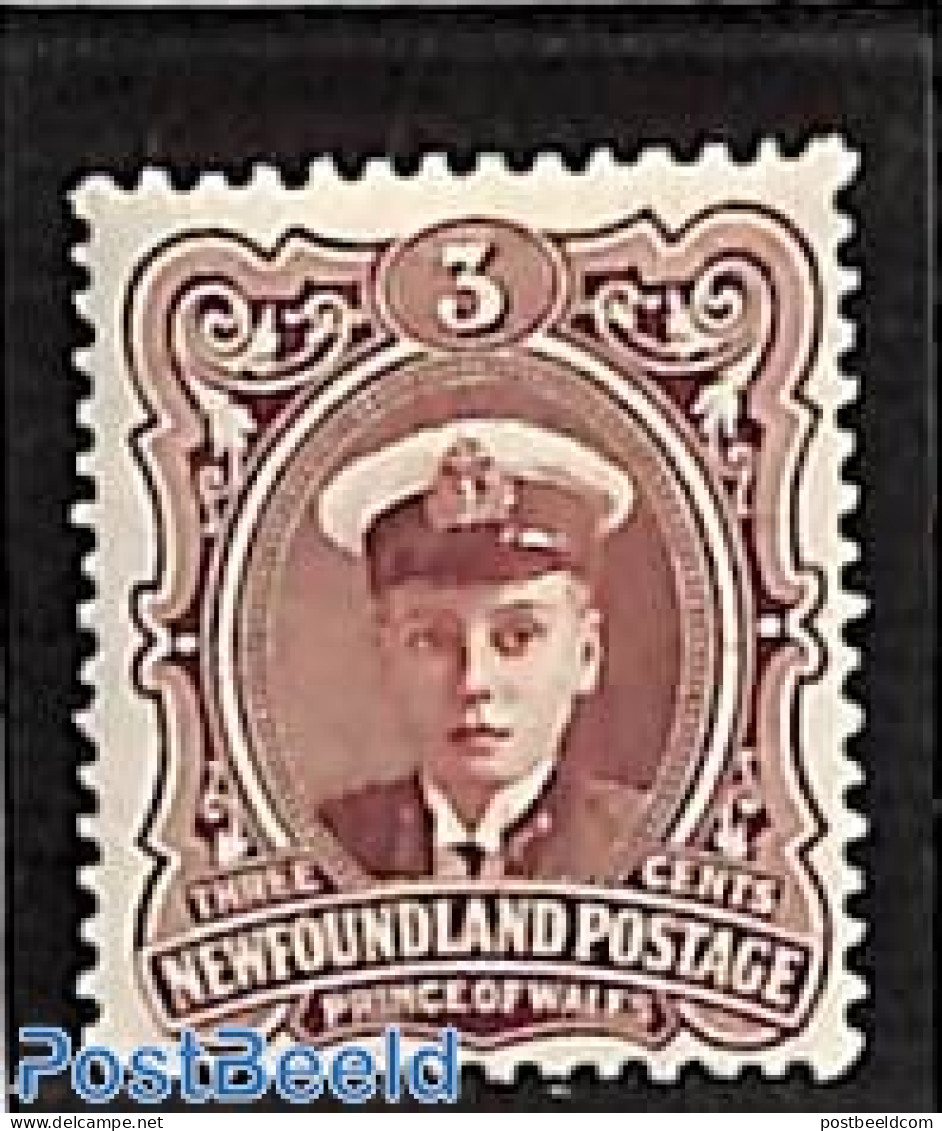 Newfoundland 1911 3c, Stamp Out Of Set, Unused (hinged), History - Kings & Queens (Royalty) - Königshäuser, Adel