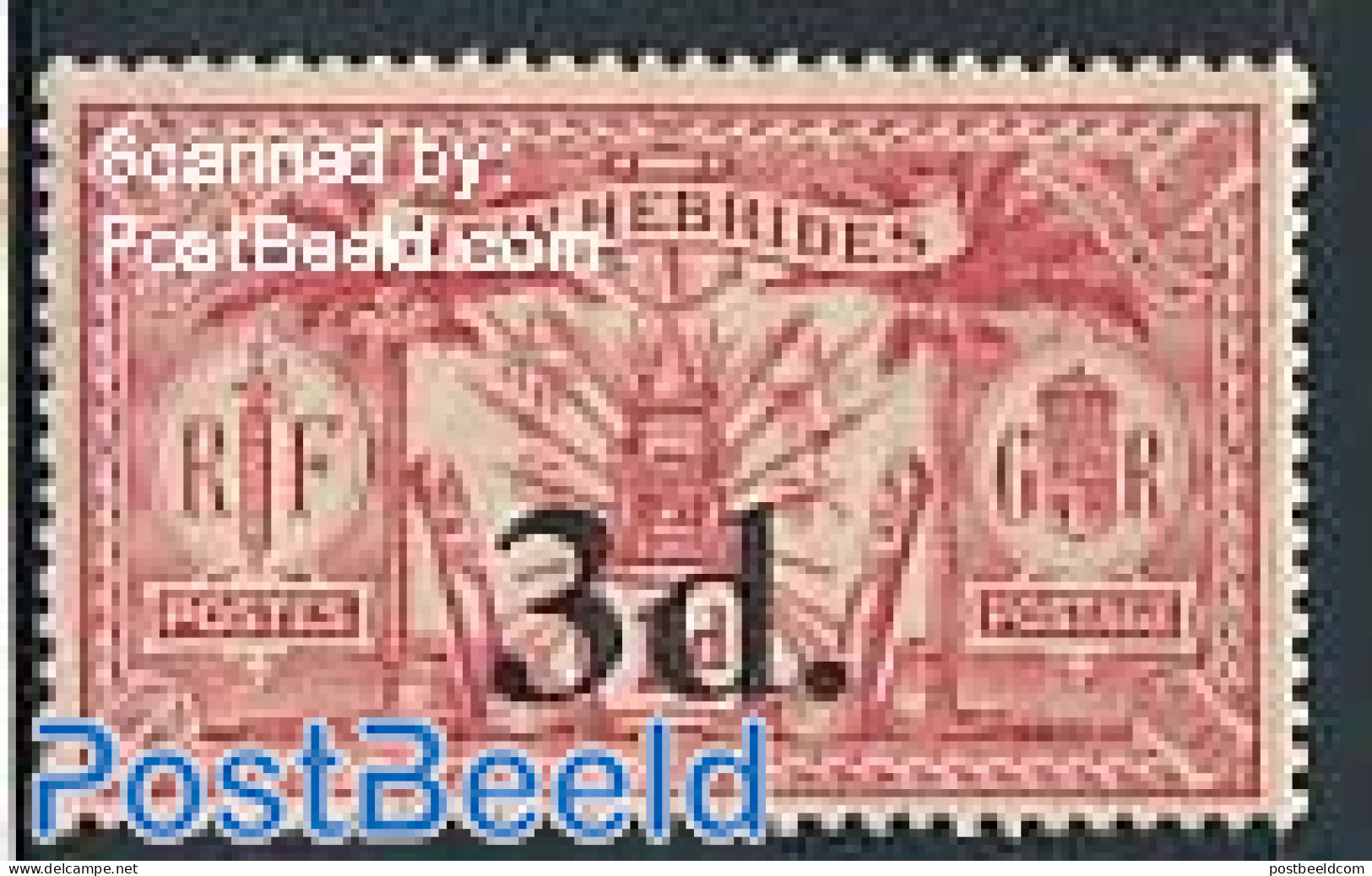 New Hebrides 1920 3p On 1p, Stamp Out Of Set, Unused (hinged) - Ungebraucht
