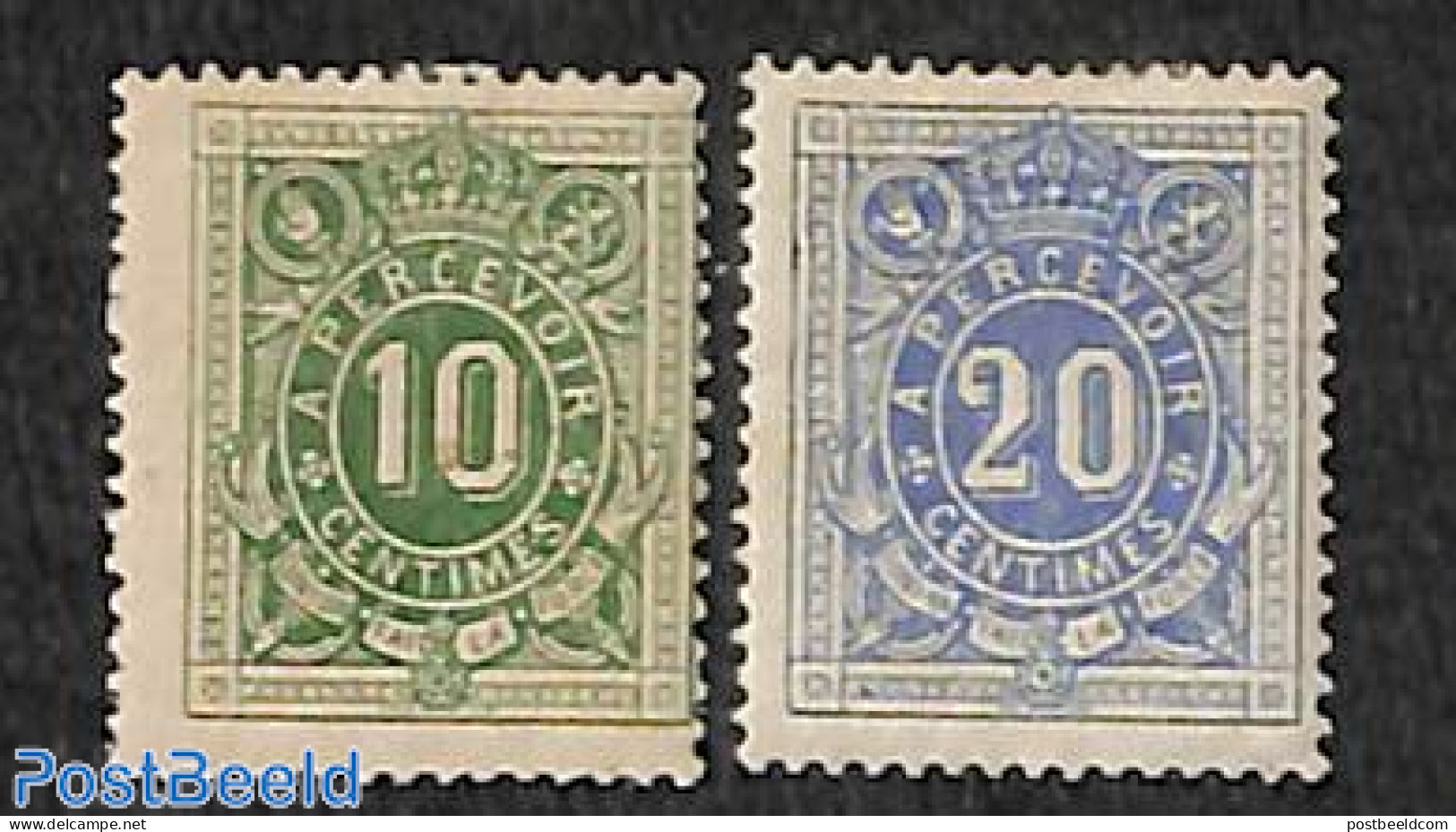 Belgium 1870 Postage Due 2v, Unused (hinged) - Autres & Non Classés