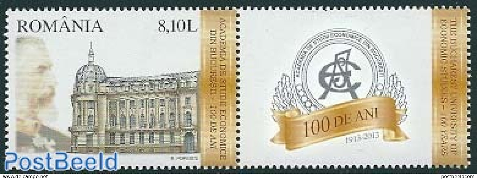 Romania 2013 Economics University 1v+tab, Mint NH, Science - Education - Unused Stamps