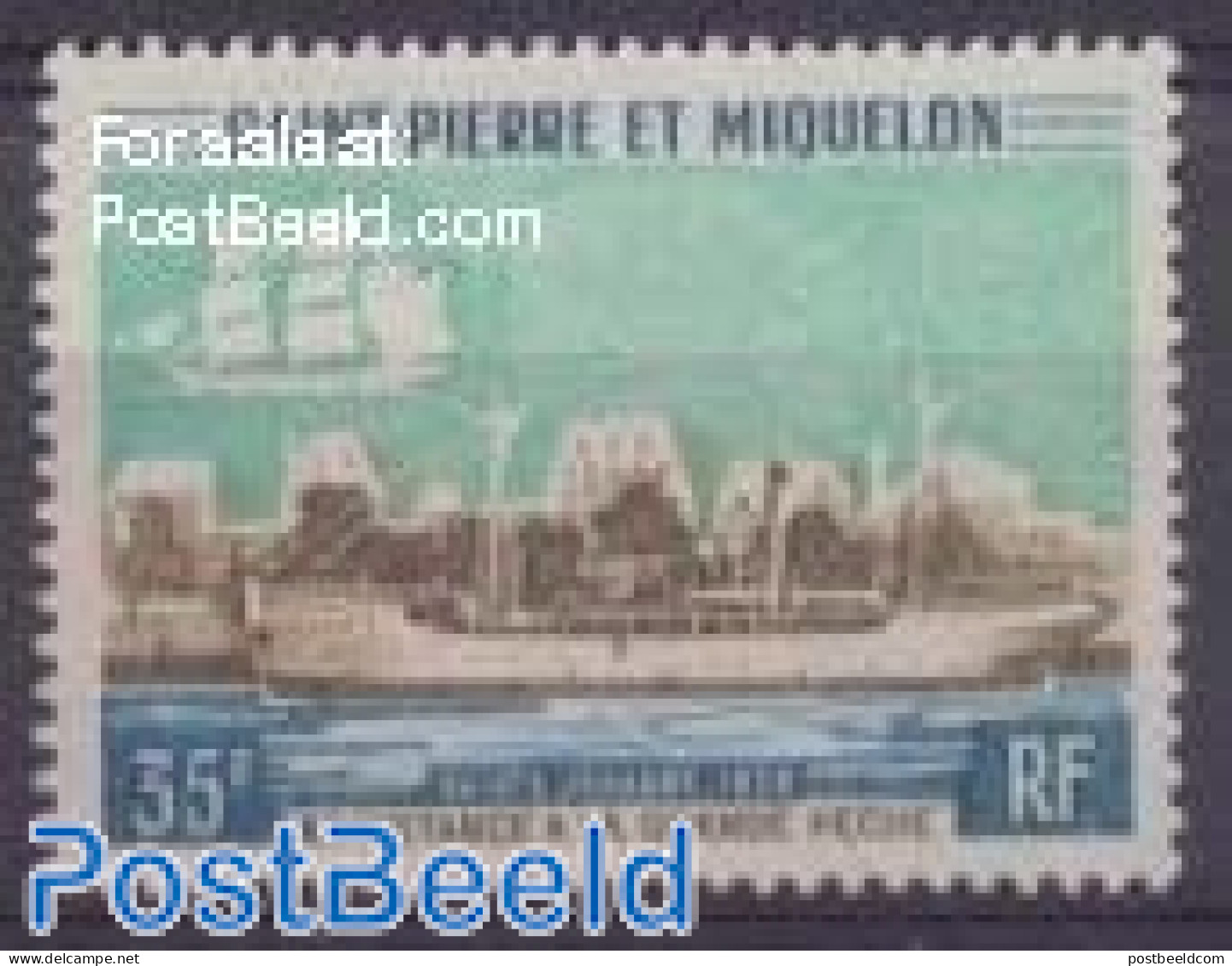 Saint Pierre And Miquelon 1971 35F, Stamp Out Of Set, Mint NH, Transport - Ships And Boats - Boten