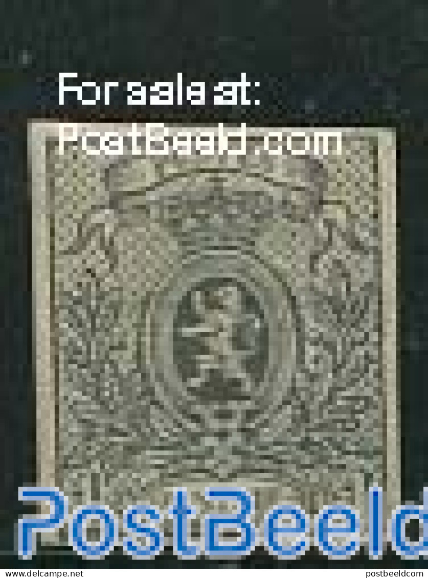 Belgium 1866 1c Greyblack, Imperforated, Unused (hinged) - Nuevos