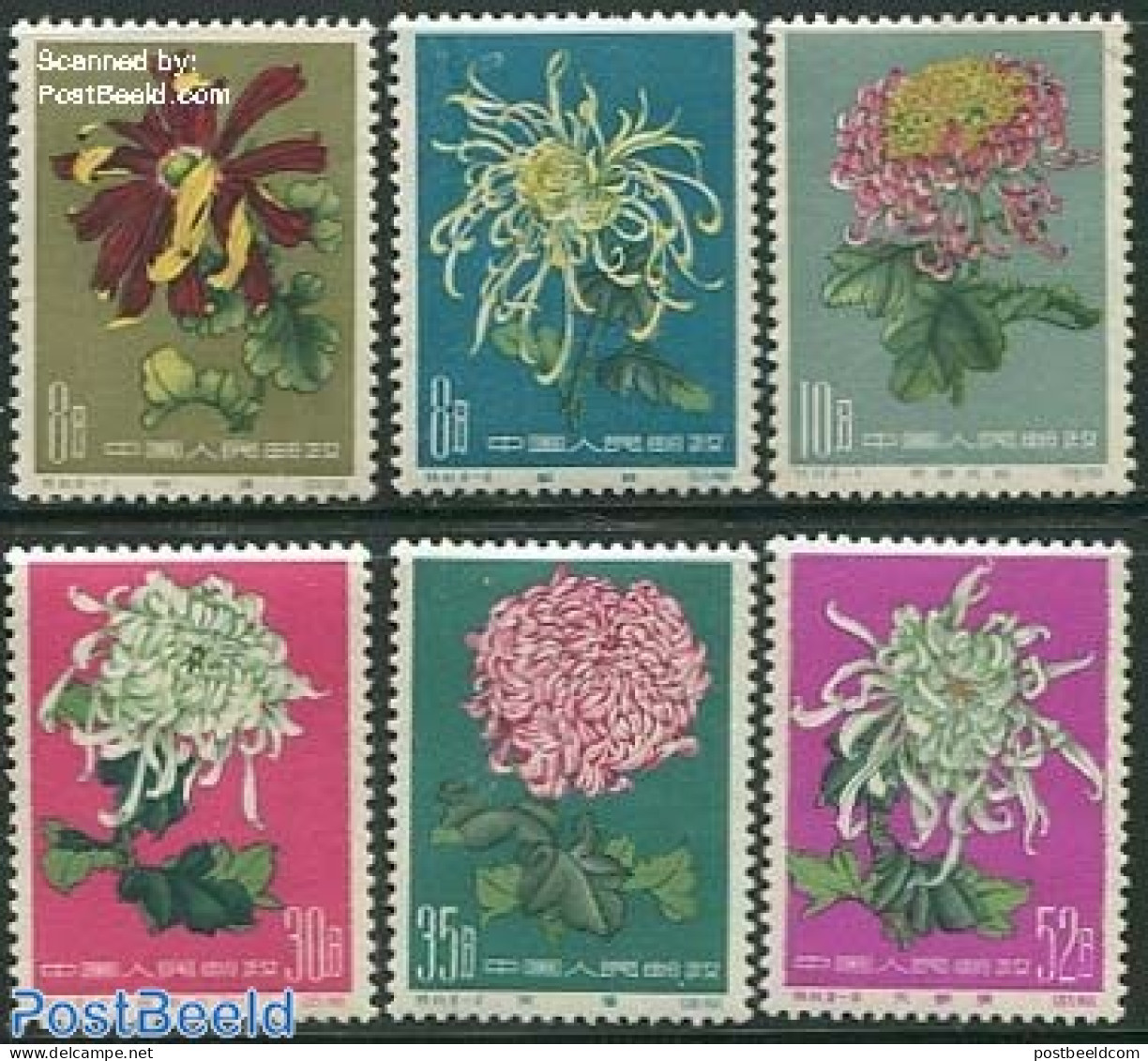China People’s Republic 1960 Flowers 6v, Mint NH, Nature - Flowers & Plants - Nuevos
