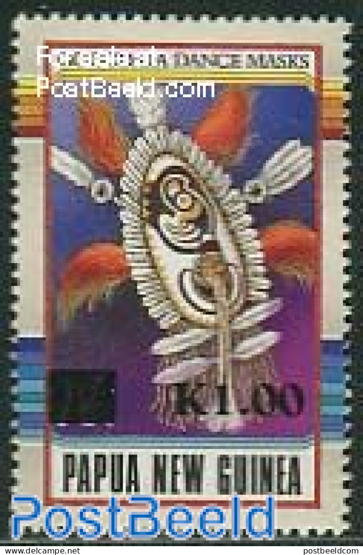 Papua New Guinea 1994 K1.00 On 70t, Stamp Out Of Set, Mint NH - Papoea-Nieuw-Guinea