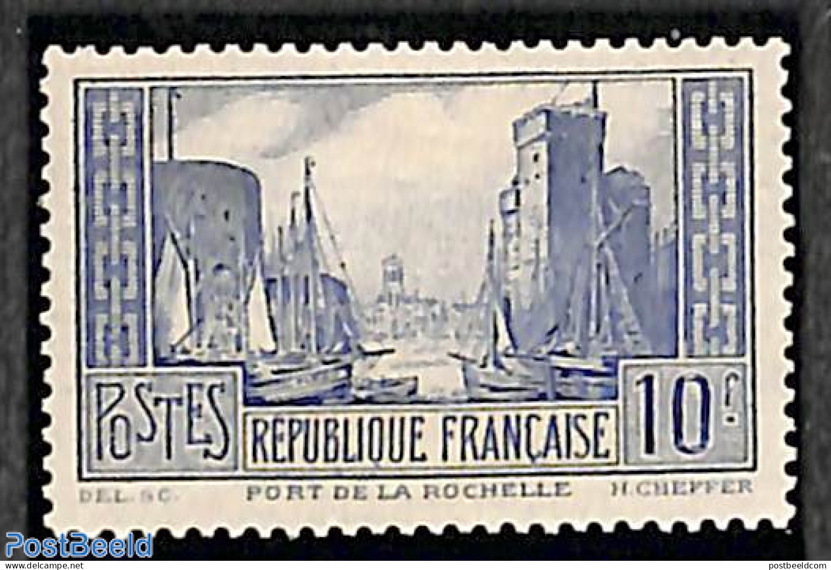 France 1929 10Fr, Type I, Stamp Out Of Set, Unused (hinged), Transport - Ships And Boats - Unused Stamps