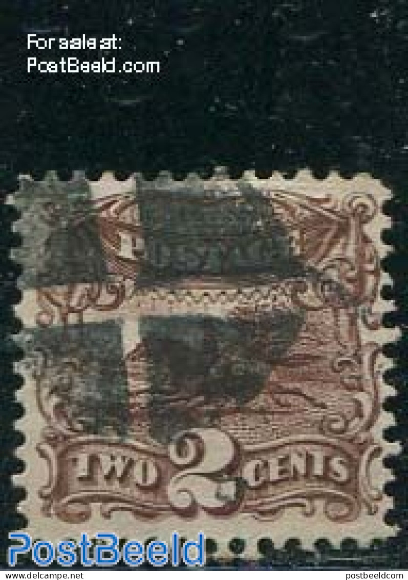 United States Of America 1869 2c Brown, Used, Used Stamps, Nature - Horses - Gebraucht