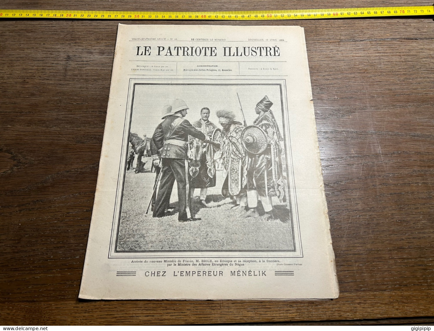 REVUE Patriote Illustré 1908 CHEZ L'EMPEREUR MENELIK Négus - Zeitschriften - Vor 1900