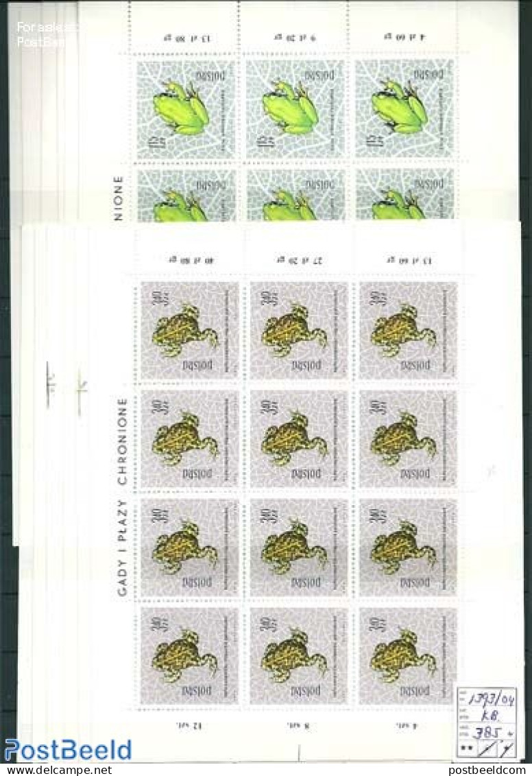 Poland 1963 Reptiles 12 M/ss, Mint NH, Nature - Frogs & Toads - Reptiles - Neufs