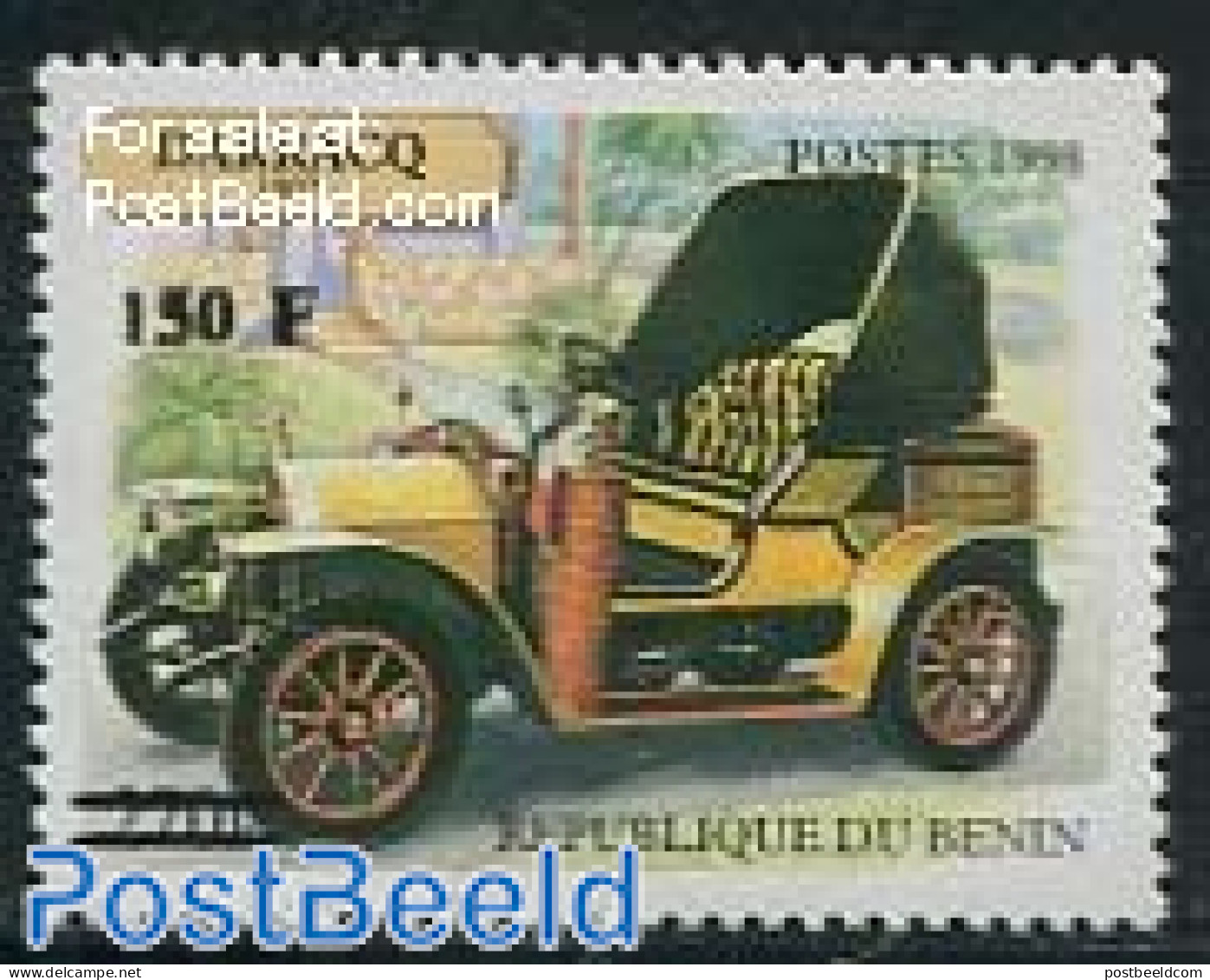 Benin 2000 150F On 270F  Overprint, Mint NH, Transport - Automobiles - Neufs