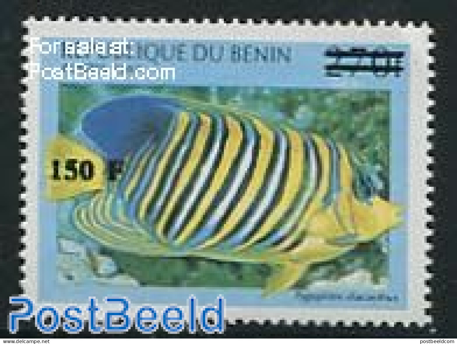 Benin 2000 150F On 270F  Overprint, Mint NH, Nature - Fish - Unused Stamps