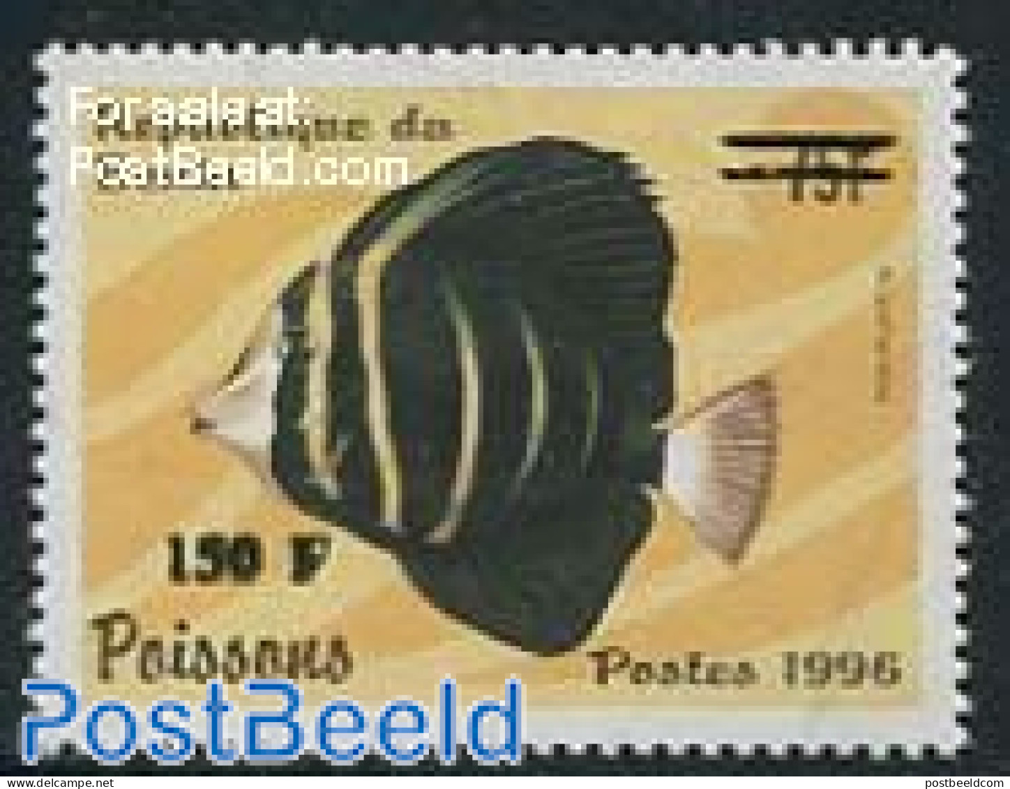 Benin 2000 150F On 75F  Overprint, Mint NH, Nature - Fish - Neufs