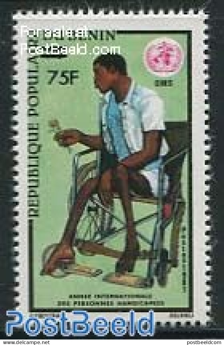 Benin 1984 75F Overprint, Stamp Out Of Set, Mint NH, Health - Disabled Persons - Neufs