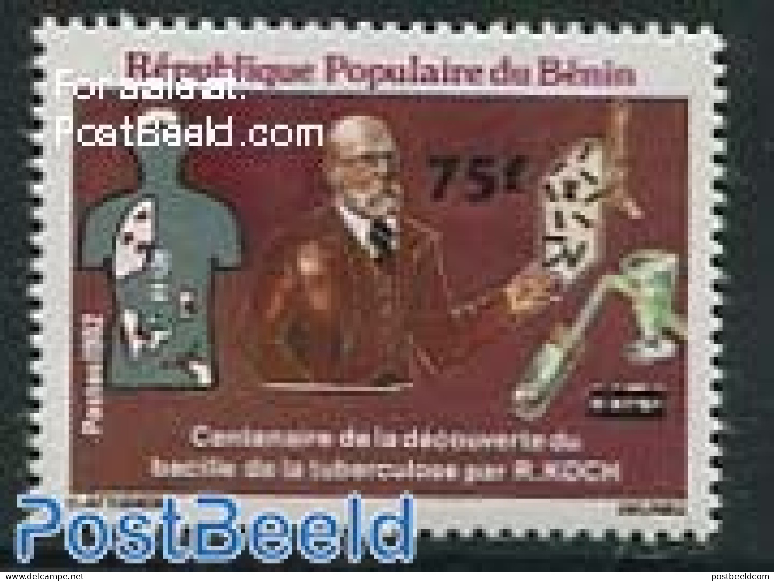 Benin 1984 75F Overprint, Stamp Out Of Set, Mint NH, Health - Neufs