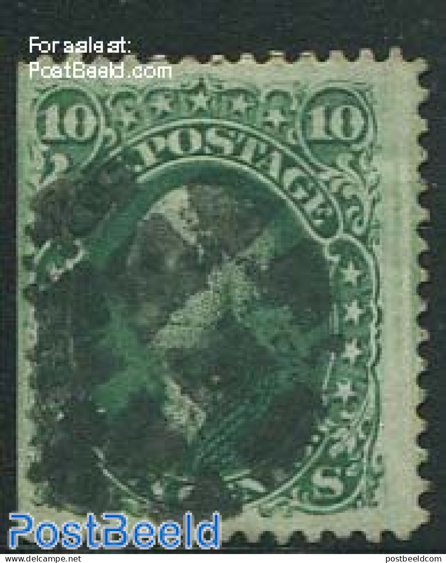 United States Of America 1861 10c Green, Used, Used Stamps - Gebruikt