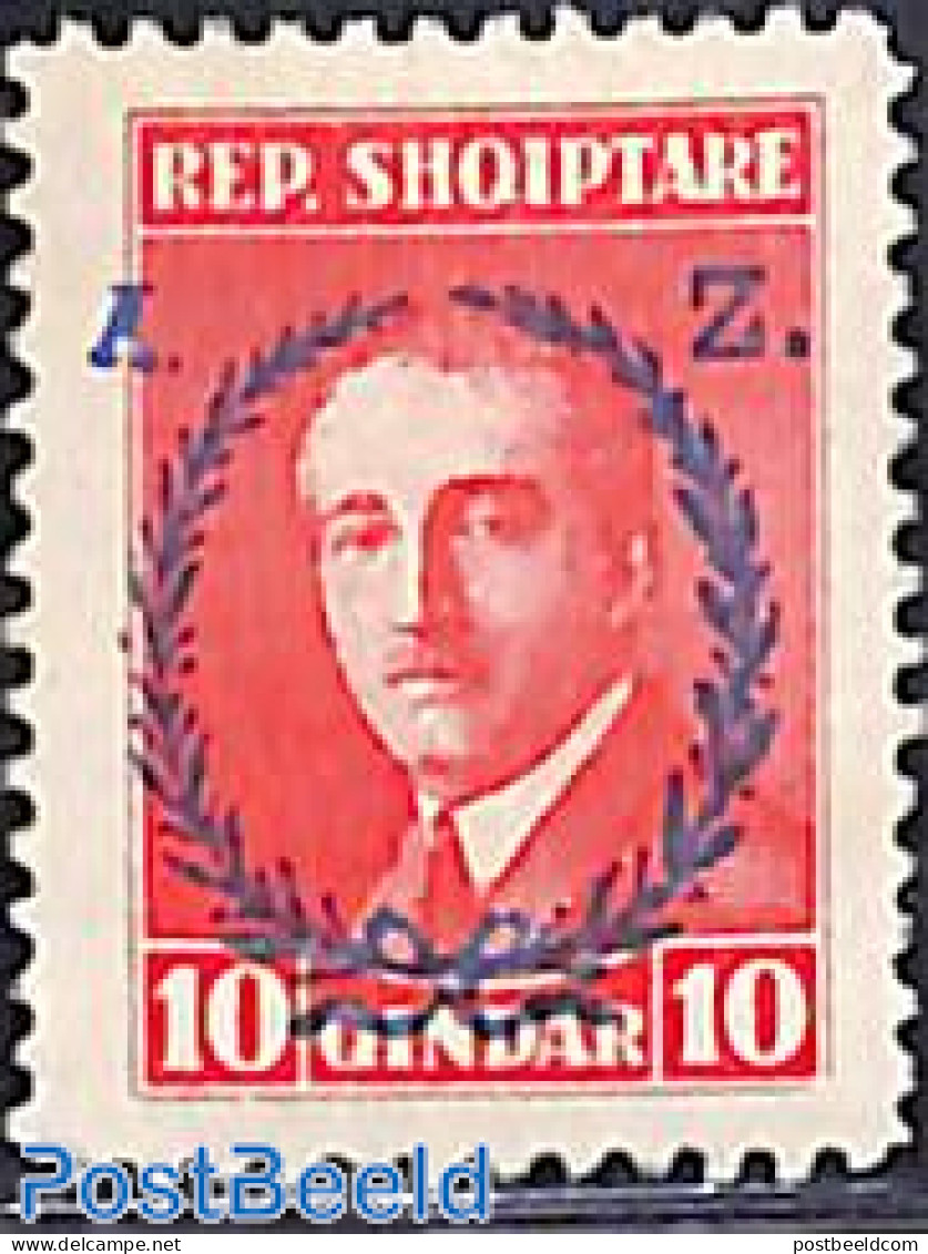 Albania 1927 Presidential Jubilee 1v, Perf. 11.5, Mint NH - Albania