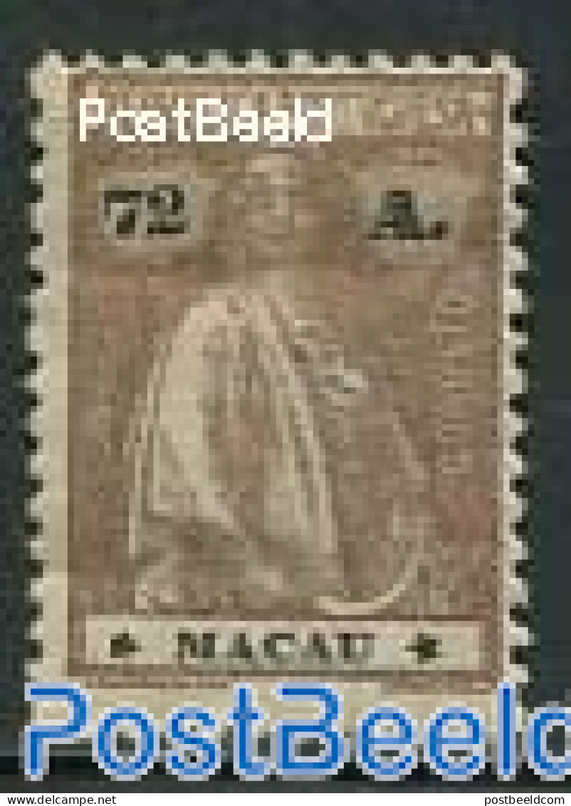 Macao 1923 72A, Brown/black, Stamp Out Of Set, Unused (hinged) - Ongebruikt