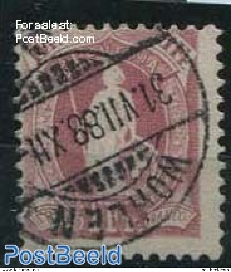 Switzerland 1882 1Fr, Brown-purple, Contr 1X, Perf. 11.75, Used Stamps - Gebraucht