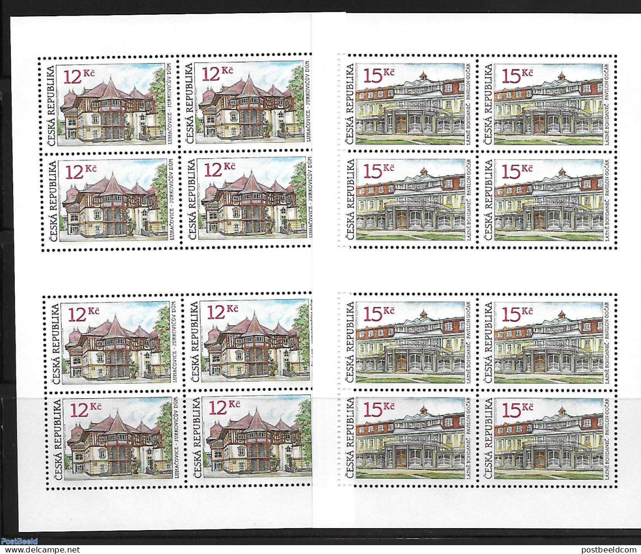 Czech Republic 2007 Health Resorts 2 M/ss, Mint NH, Health - Health - Art - Architecture - Other & Unclassified