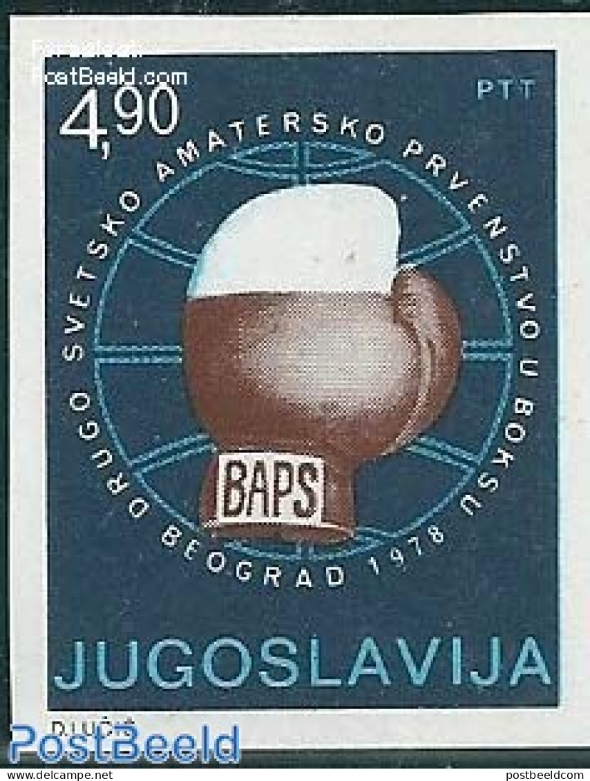 Yugoslavia 1978 Amateur Boxing 1v, IMPERFORATED, Mint NH, Sport - Various - Boxing - Errors, Misprints, Plate Flaws - Neufs