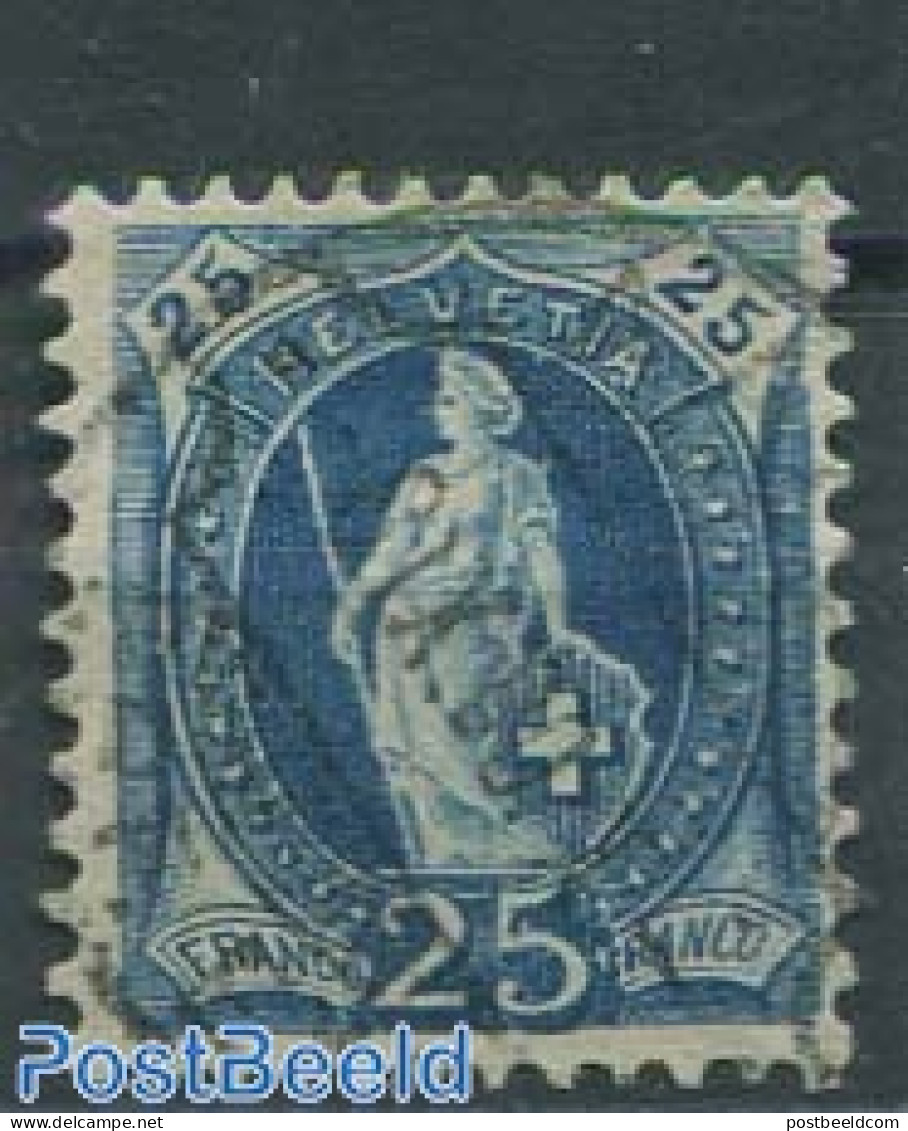 Switzerland 1905 25c Dark Blue, Used Stamps - Used Stamps