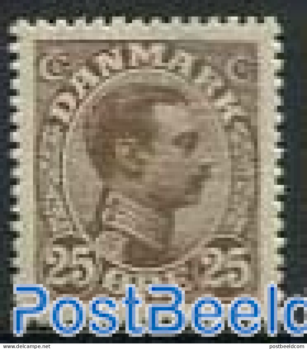 Denmark 1913 25ore Brown, Stamp Out Of Set, Unused (hinged) - Neufs