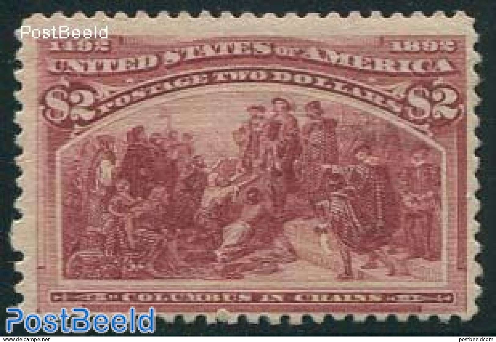 United States Of America 1893 $2, Columbus In Chains,, Unused (hinged), History - Explorers - Ungebraucht