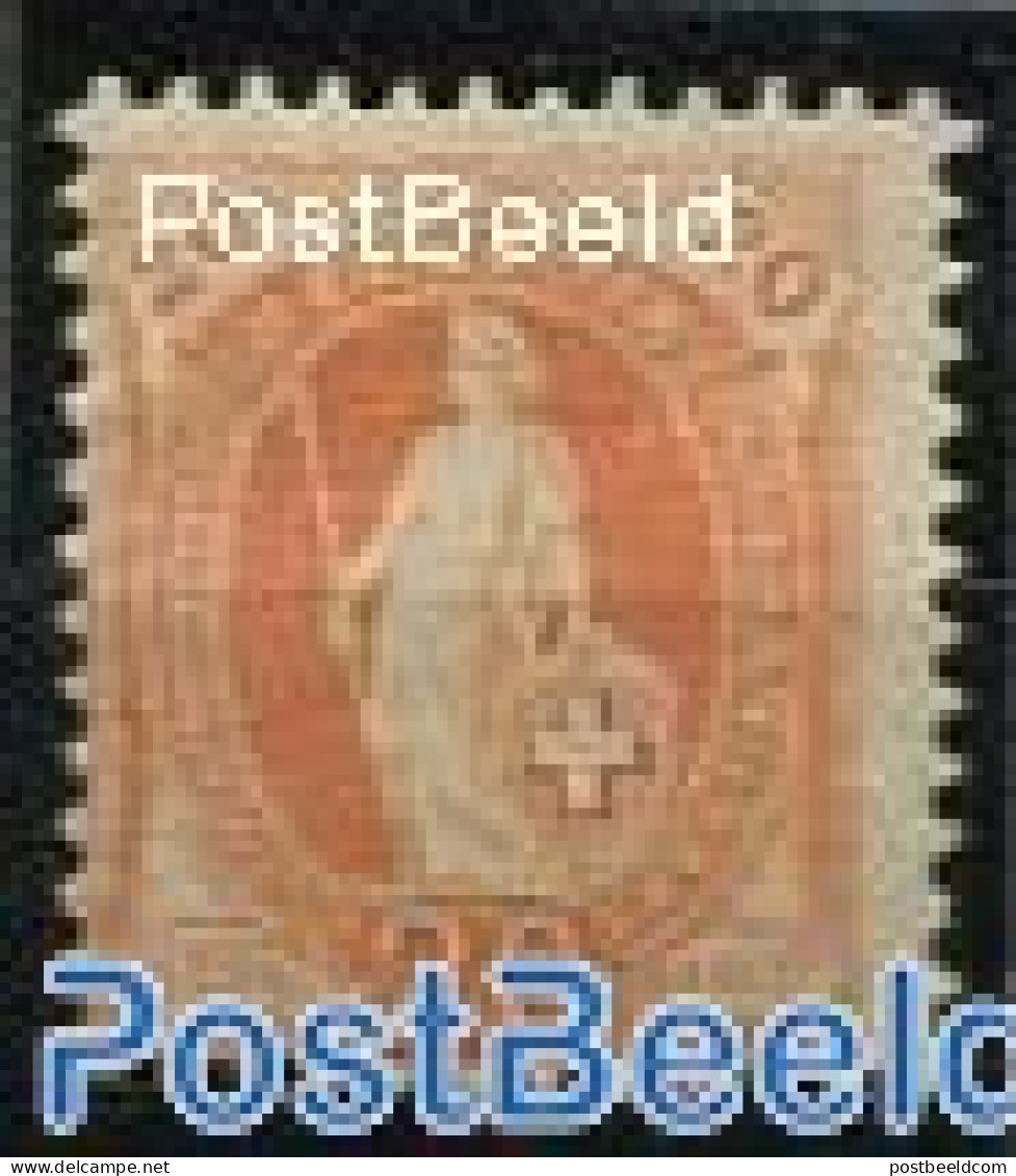 Switzerland 1882 20c, Deep Orange, Perf. 11.75:12.25, Unused (hinged) - Ungebraucht