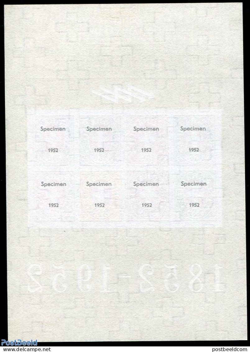 Switzerland 1952 Special Sheet, 100 Years Telegraph, No Postal Val, Mint NH - Ungebraucht