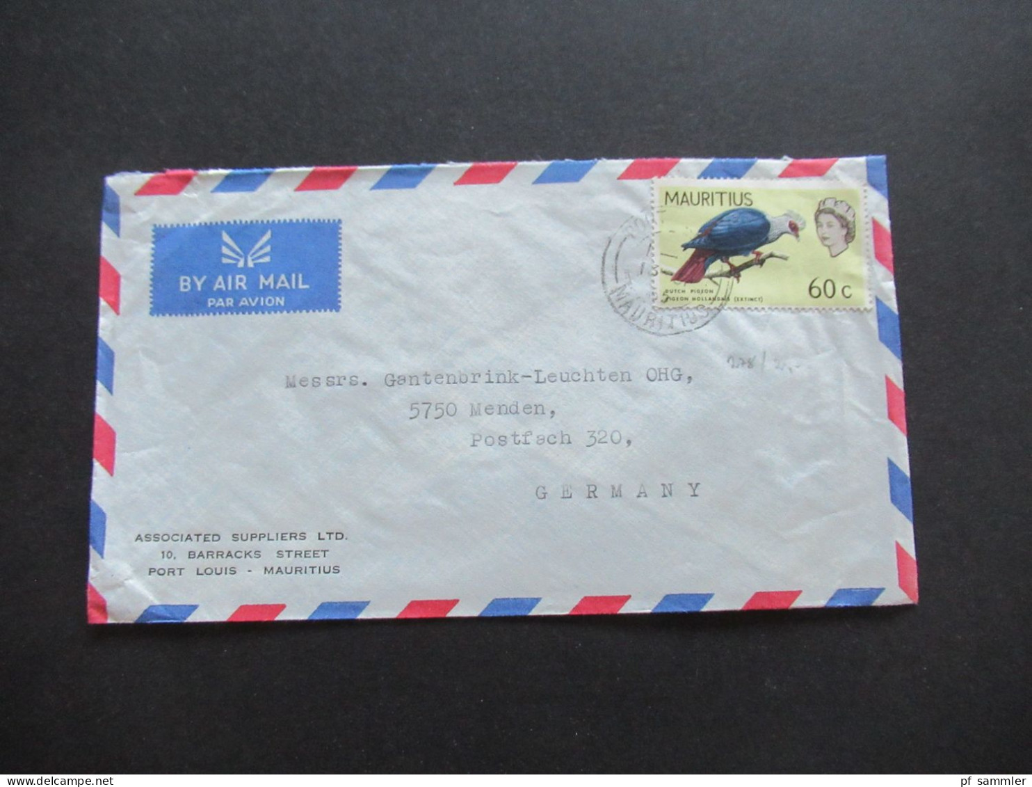 GB Kolonie Mauritius Um 1964 By Air Mail Luftpost Insgesamt 5 Belege / Firmenumschläge Port Louis Mauritius - Mauritius (...-1967)