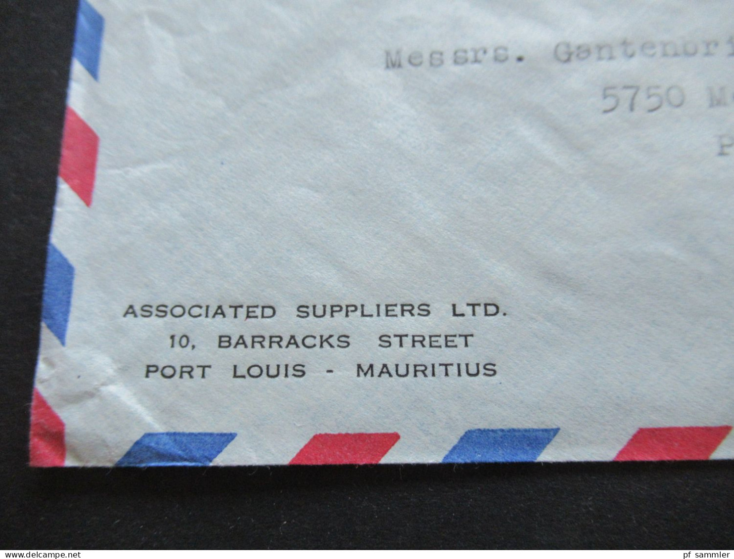 GB Kolonie Mauritius Um 1964 By Air Mail Luftpost Insgesamt 5 Belege / Firmenumschläge Port Louis Mauritius - Maurice (...-1967)