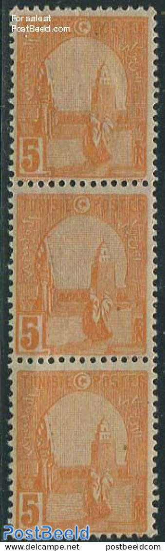 Tunisia 1921 5c Orange, 2nd Stamp Without Engravers Name, Unused (hinged) - Tunisie (1956-...)