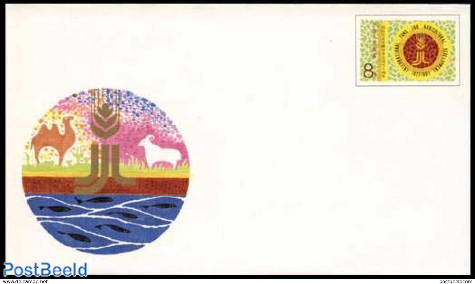 China People’s Republic 1988 Envelope, Agricultural Development, Unused Postal Stationary, Various - Agriculture - Briefe U. Dokumente