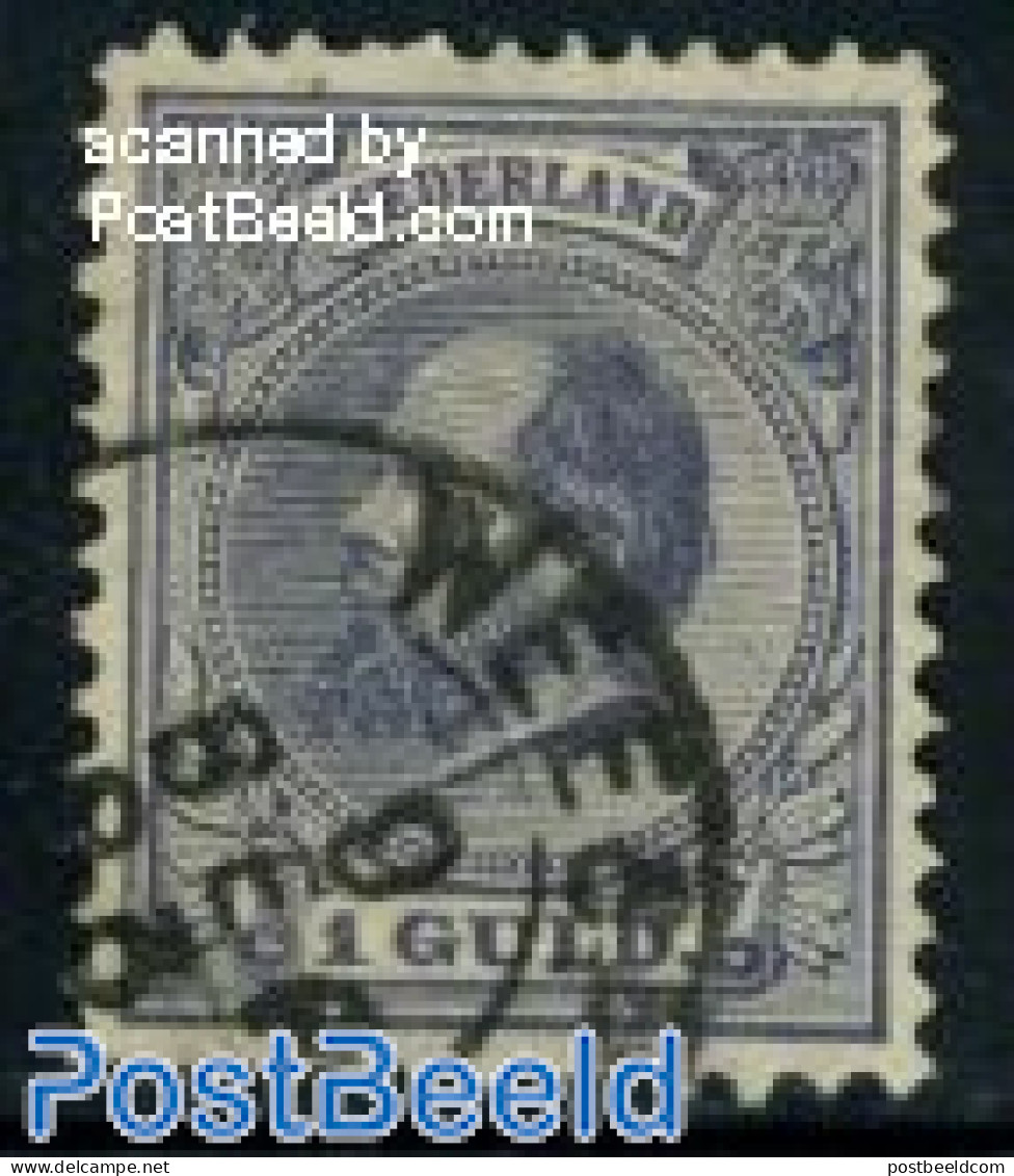 Netherlands 1888 1 Gulden, Grey Violet, Used, Used Stamps - Oblitérés