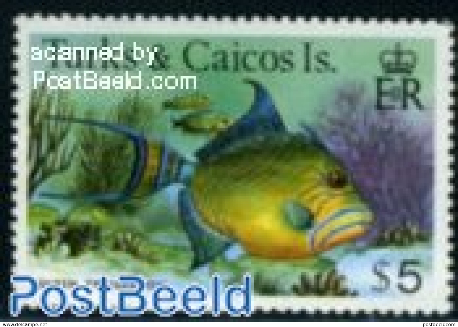 Turks And Caicos Islands 1978 $5, Stamp Out Of Set, Mint NH, Nature - Fish - Poissons