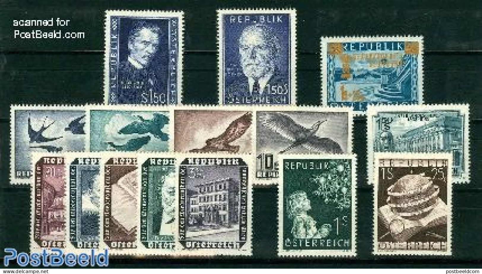 Austria 1953 Yearset 1953, Complete, 15v, Mint NH, Various - Yearsets (by Country) - Nuevos