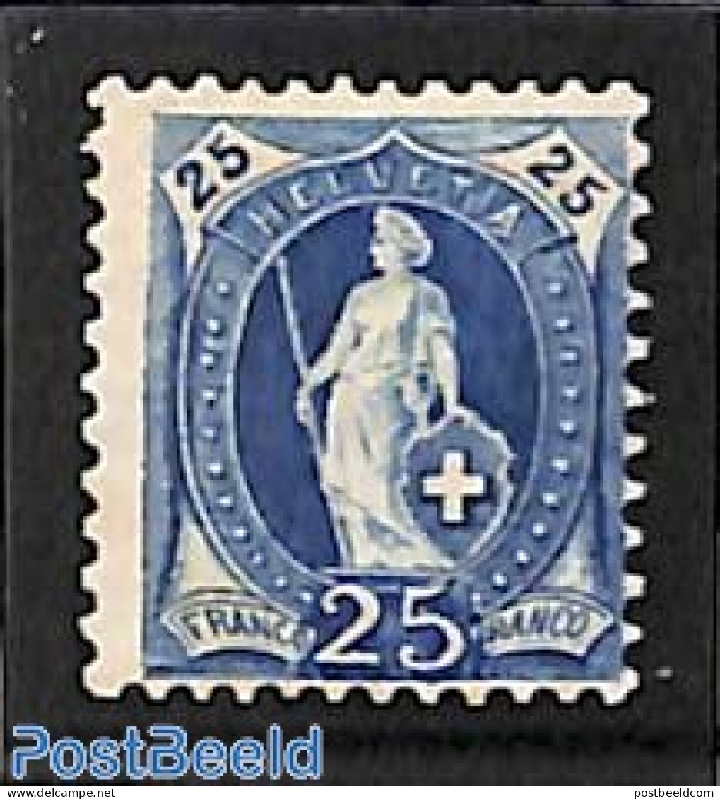 Switzerland 1899 25c, Perf. 11.5:11, Stamp Out Of Set, Unused (hinged) - Unused Stamps