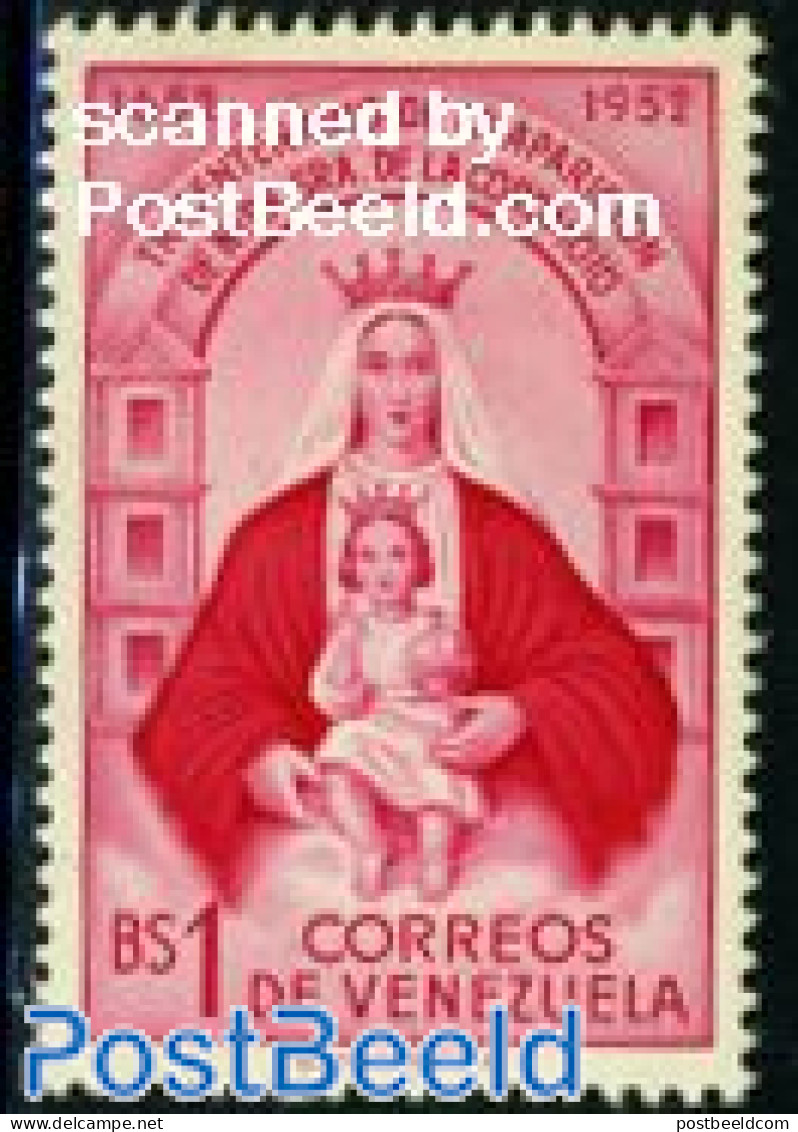 Venezuela 1952 1B, Stamp Out Of Set, Mint NH, Religion - Religion - Venezuela