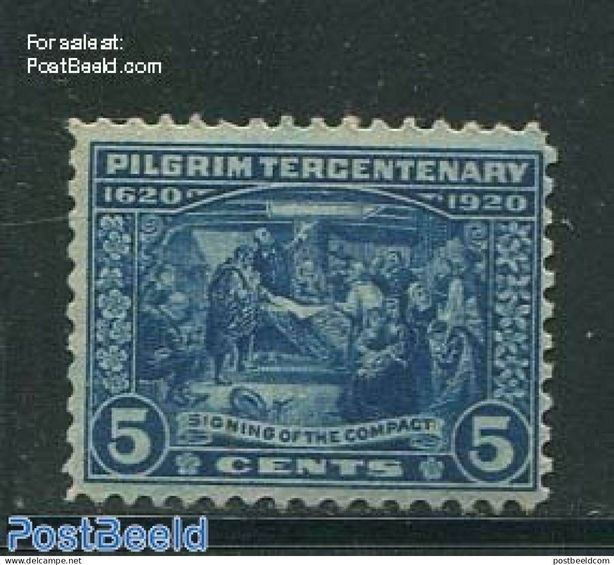 United States Of America 1920 5c Blue, Stamp Out Of Set, Mint NH - Nuovi