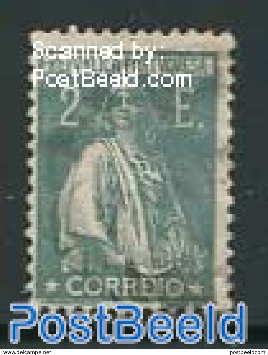Portugal 1917 2.00E, Smooth Paper, Stamp Out Of Set, Unused (hinged) - Unused Stamps