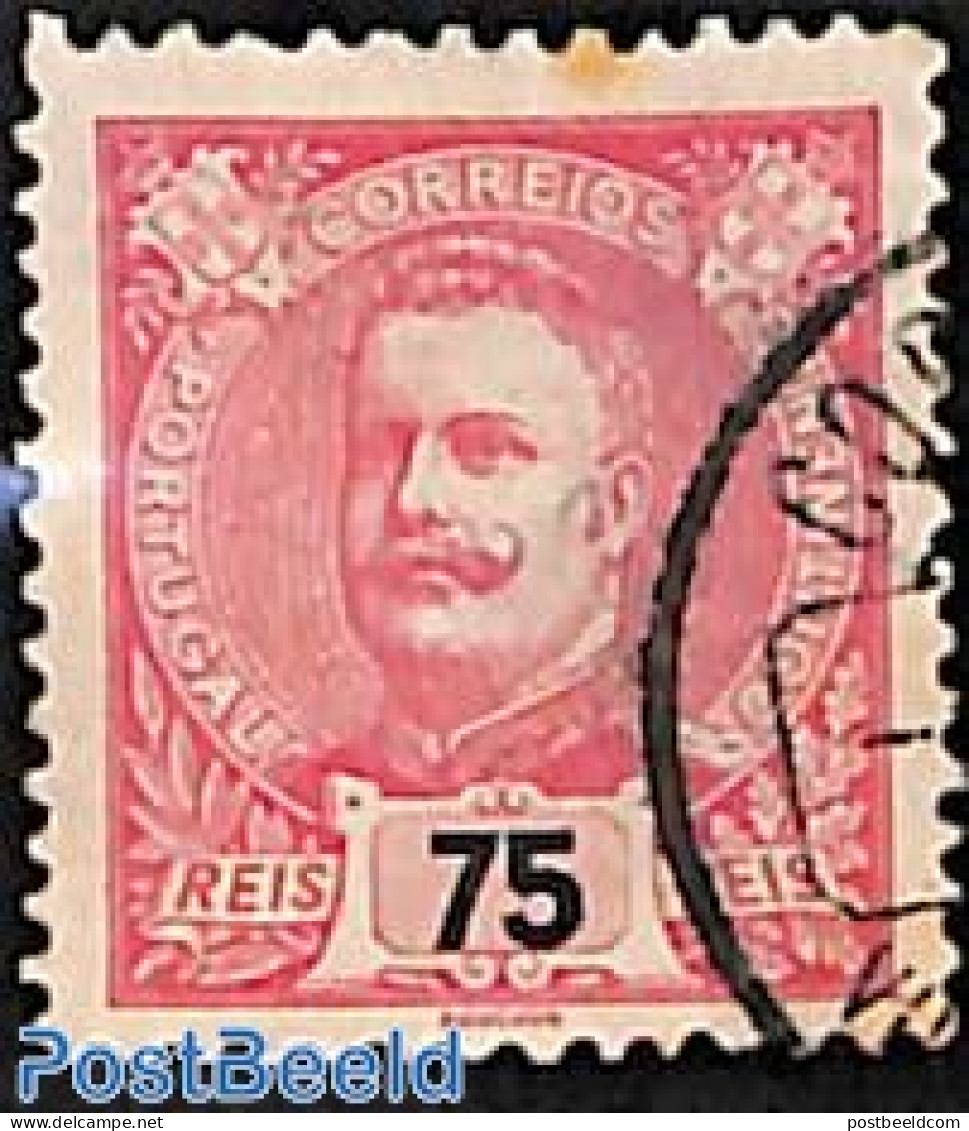 Portugal 1895 75R., Carmine Rosa, Stamp Out Of Set, Unused (hinged) - Neufs