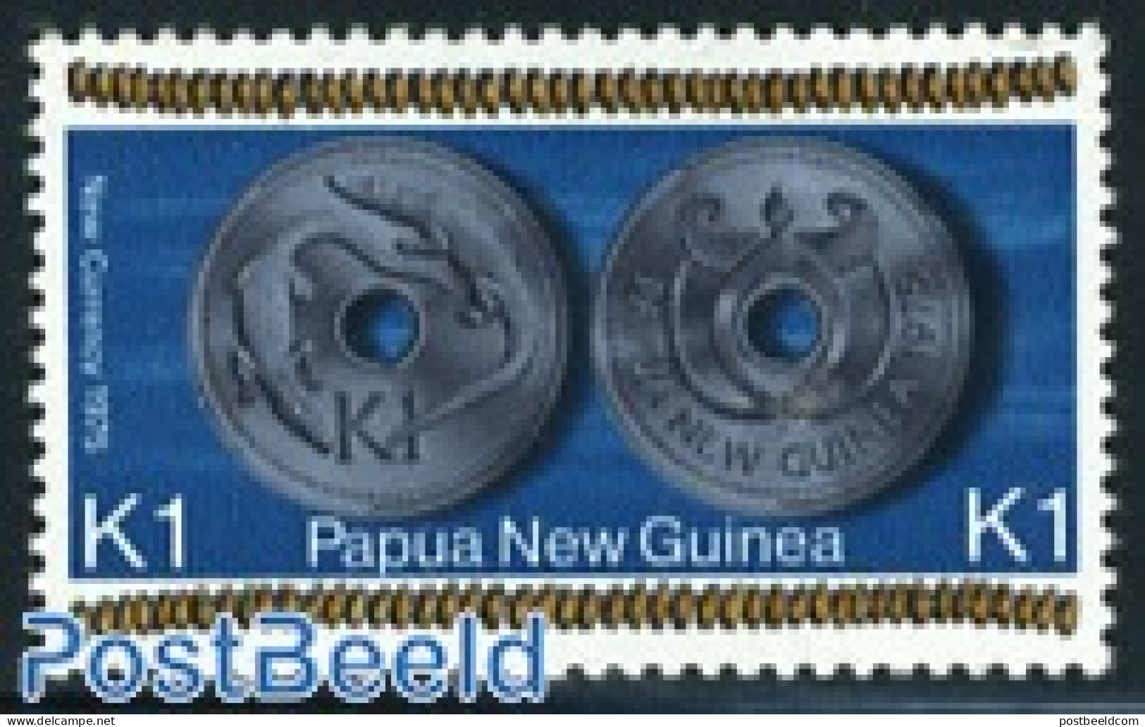 Papua New Guinea 1975 Stamp Out Of Set, Mint NH, Nature - Various - Reptiles - Money On Stamps - Münzen