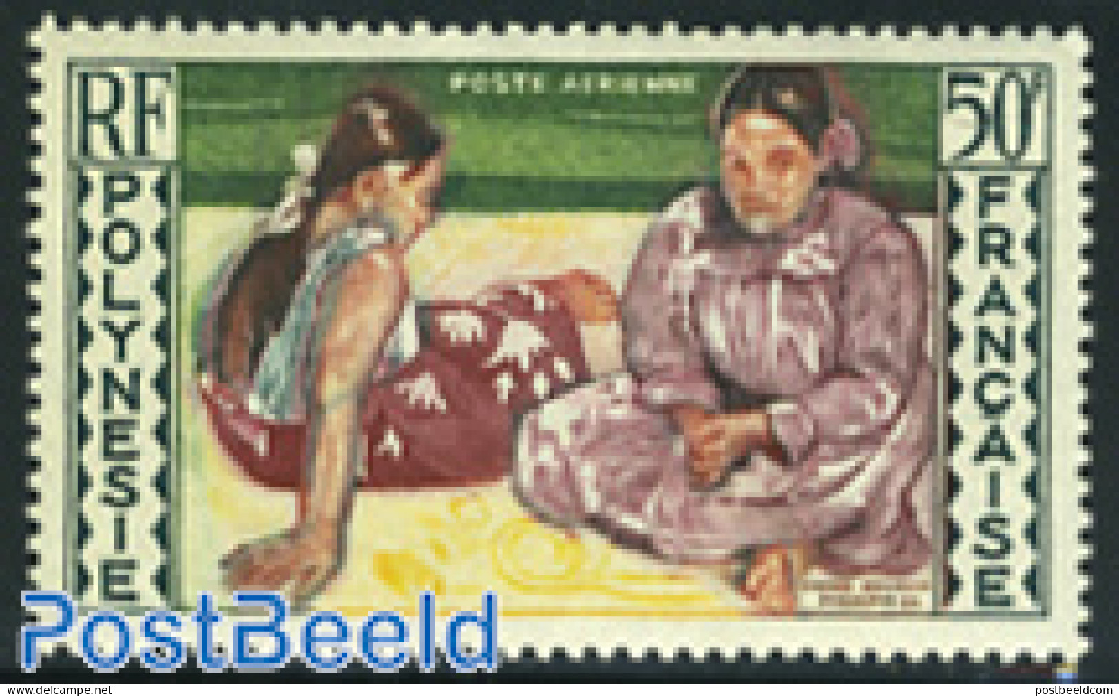 French Polynesia 1958 50F, Stamp Out Of Set, Mint NH, Art - Modern Art (1850-present) - Paul Gauguin - Neufs