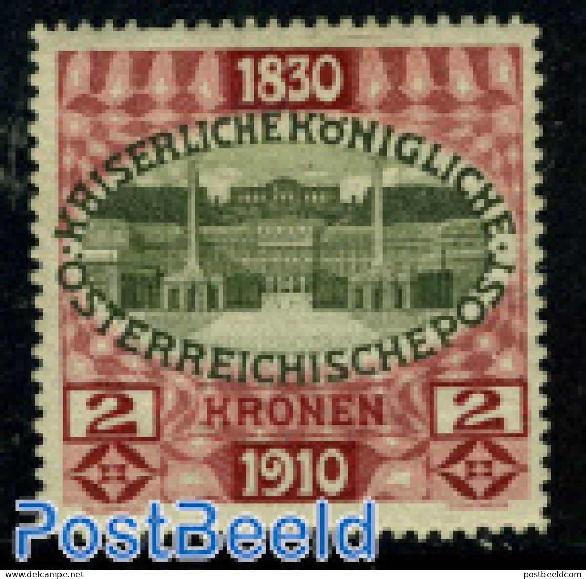 Austria 1910 2Kr, Stamp Out Of Set, Unused (hinged) - Unused Stamps