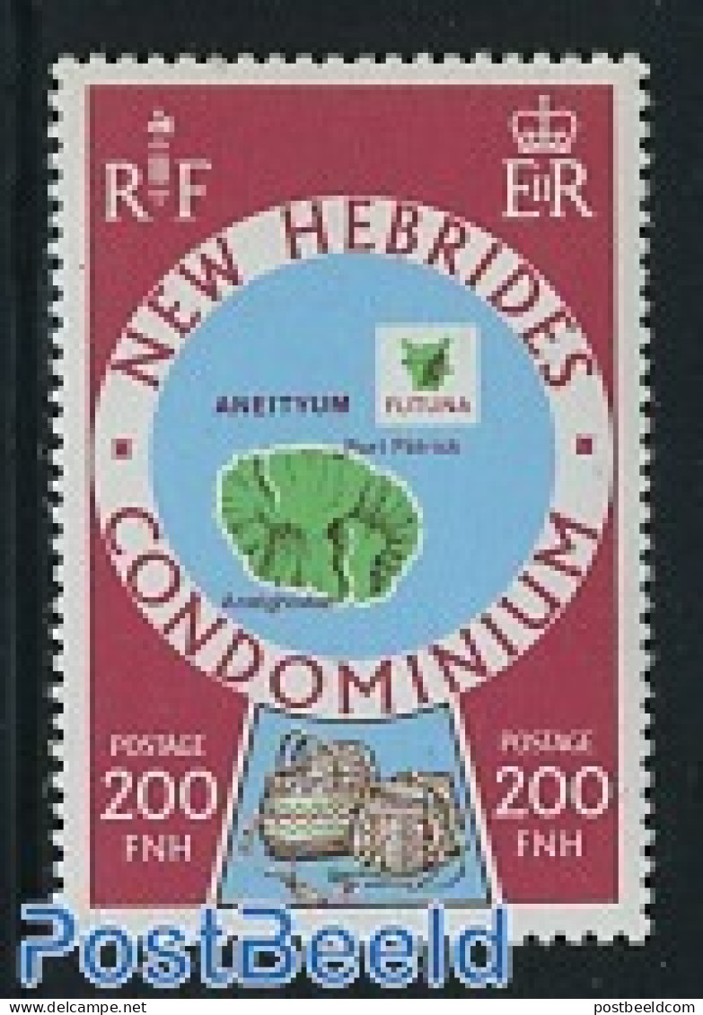 New Hebrides 1977 Stamp Out Of Set, Mint NH, Various - Maps - Neufs